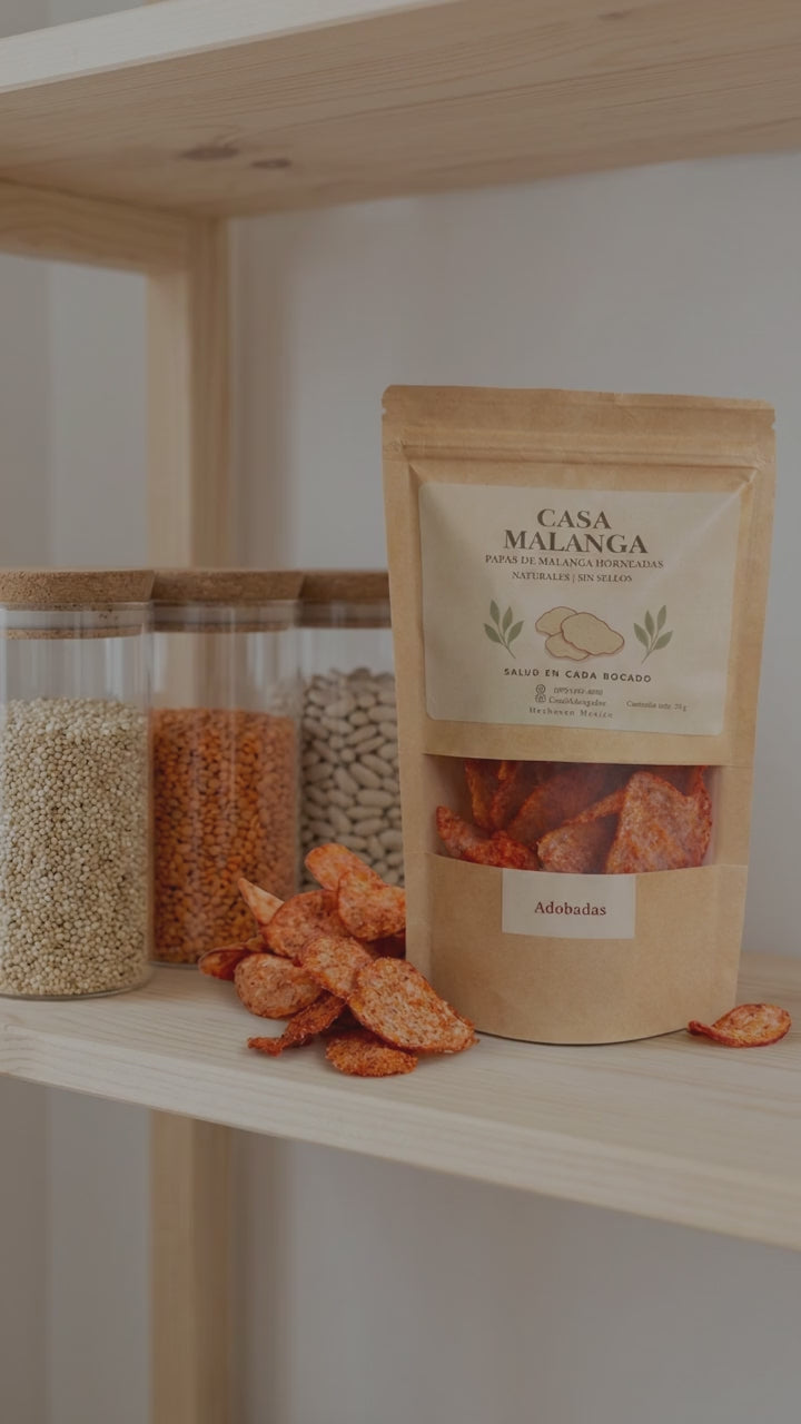 Papas de Malanga Horneada Sabor Adobadas 50g Snack Saludable